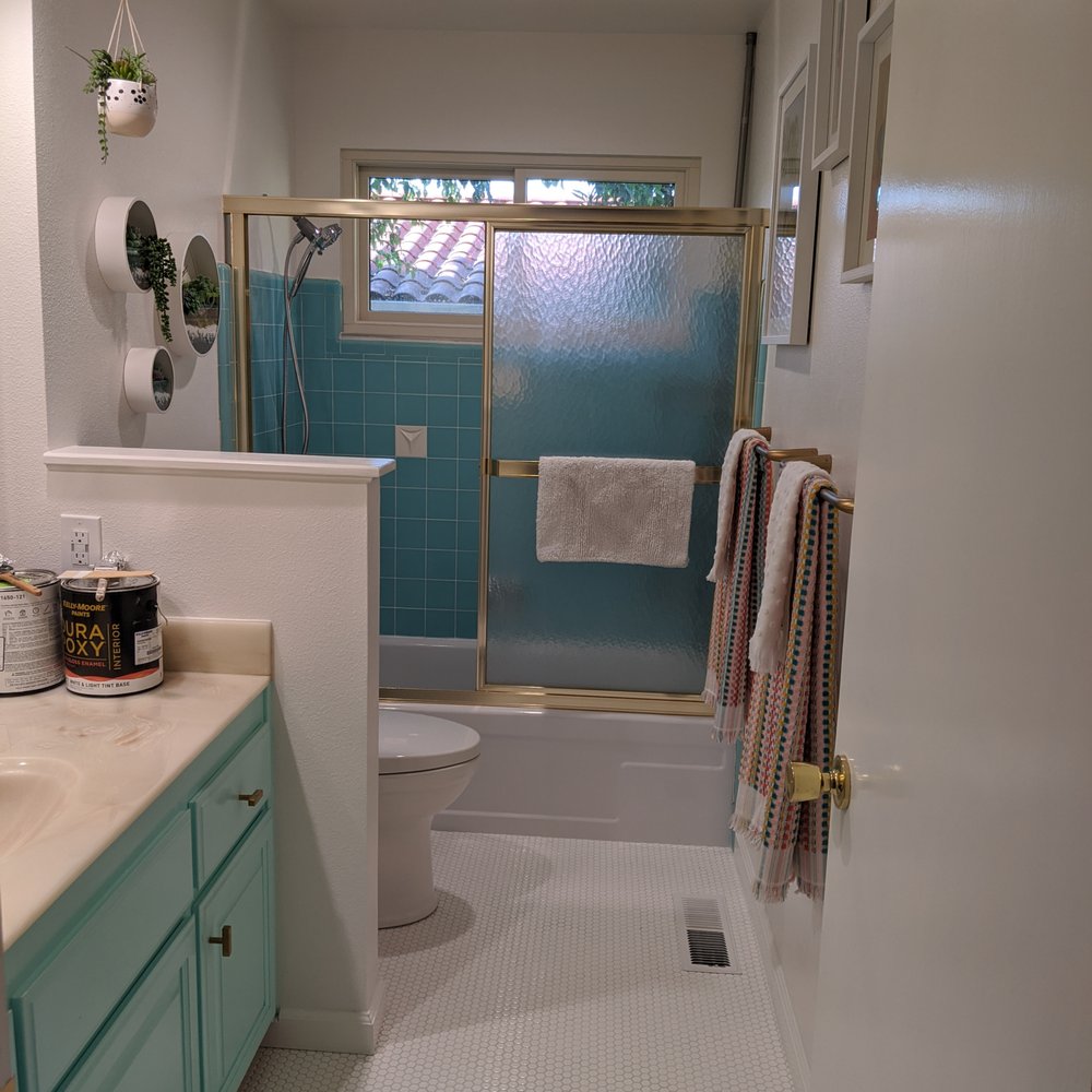 Custom Painting - Amazing fix to the hall bathroom, made my Pinterest inspiration a reality. - Painters Near Me - Livermore, California