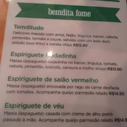 Bemdito - Cardapio mais que engraçado.