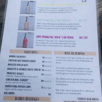 Croteaux - Menu 2 - Wineries Near Me - Southold, New York Croteaux - Menu 2 - Wineries Near Me - Southold, New York