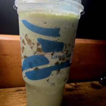 Caribou Coffee - The frozen lavender matcha with coffee jellies. - Coffee & Tea Near Me - High Point, North Carolina Caribou Coffee - The frozen lavender matcha with coffee jellies. - Coffee & Tea Near Me - High Point, North Carolina