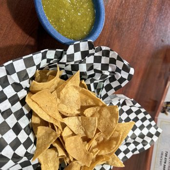 Tacos La Morenita - Fresh chips and a spicy green salsa. Love it. - Mexican Near Me - Aurora, Colorado Tacos La Morenita - Fresh chips and a spicy green salsa. Love it. - Mexican Near Me - Aurora, Colorado