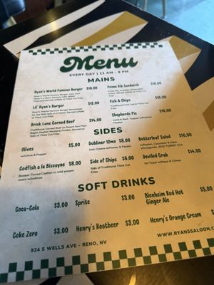 Menu photo 2 Ryan's Saloon & Broiler Reno, NV Menu photo 2 Ryan's Saloon & Broiler Reno, NV