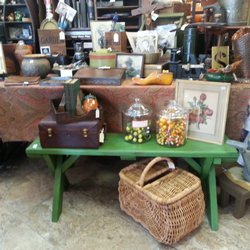 Laura Bell & Co - Beautiful vintage green bench makes me smile