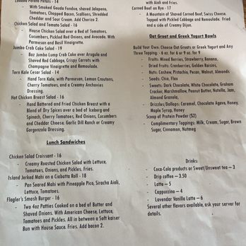 Barnhill's Cafe Bar and Grill - Lunch/Entree Menu - Coffee & Tea Near Me - Flagler Beach, Florida