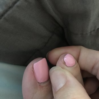 Shangri La - The edges around my nail weren't cleaned up and the polish is poorly done - Day Spas Near Me - Yukon, Oklahoma Shangri La - The edges around my nail weren't cleaned up and the polish is poorly done - Day Spas Near Me - Yukon, Oklahoma