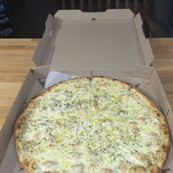 Millennium Pizzeria & Italian Restaurant - Large Shrimp Alfredo Pizza