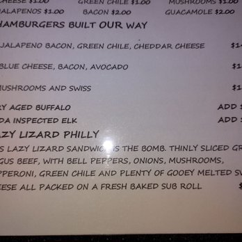Lazy Lizard Grill - Menu item - Pubs Near Me - Cedar Crest, New Mexico