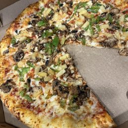 Mushroom, Pineapple & Asiago Cheese Pizza