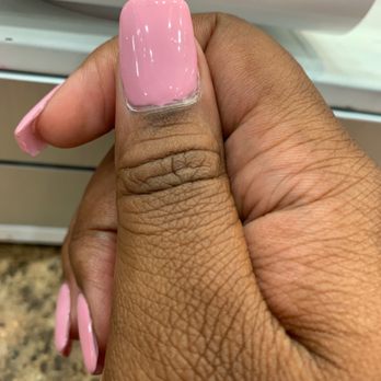 LH Nails Spa - Sloppy polish again - Nail Salons Near Me - Charlotte, North Carolina