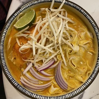 Kin Long Beach - Salmon Curry Noodle - Thai Near Me - Long Beach, California Kin Long Beach - Salmon Curry Noodle - Thai Near Me - Long Beach, California