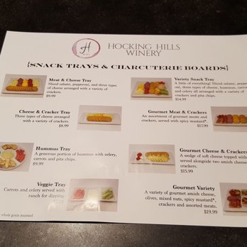 Hocking Hills Winery - Food menu - Wine Tasting Room Near Me - Logan, Ohio Hocking Hills Winery - Food menu - Wine Tasting Room Near Me - Logan, Ohio