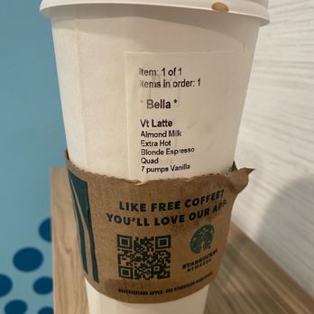 Starbucks - My Vanilla Latte - Coffee & Tea Near Me - Santee, South Carolina