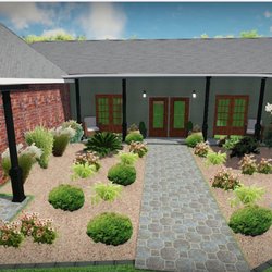 Rose Petal Landscape Designs - Spanish Hacienda gets a fresh courtyard look.