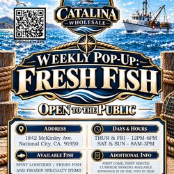 Catalina Offshore Products - This week's hours, come get your fish. We're not fully open so only certain menu items are available.