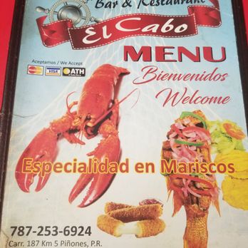 El Cabo Bar & Restaurant - Menu - Bars Near Me - Loíza, Puerto Rico
