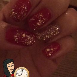 Sparkly gel mani Sparkly gel mani