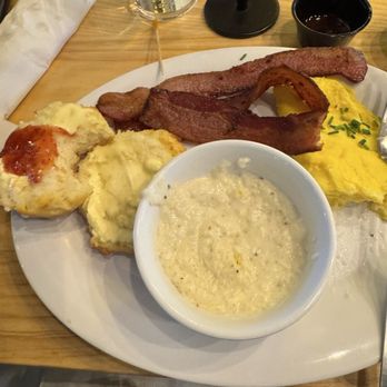 Vicious Biscuit - Gluten free biscuit breakfast with bacon, scrambled eggs, and grits. - Breakfast & Brunch Near Me - Charlotte, North Carolina Vicious Biscuit - Gluten free biscuit breakfast with bacon, scrambled eggs, and grits. - Breakfast & Brunch Near Me - Charlotte, North Carolina
