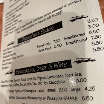 Monroe's Restaurant - Breakfast menu - Breakfast & Brunch Near Me - Albuquerque, New Mexico