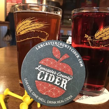 Rumspringa Brewing - Two in the Bush (left) and Blueberry Cider (right) Get to try whatever you want first or get a flight of all8 taps for $16 - Breweries Near Me - Bird in Hand, Pennsylvania