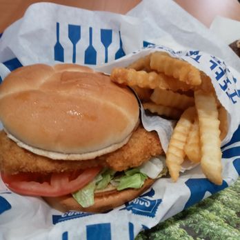 Culver's - Crispy chicken sandwich with fries - Ice Cream & Frozen Yogurt Near Me - Kissimmee, Florida
