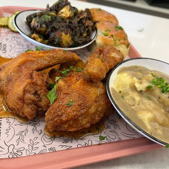 Honeymoon Chicken - Honey dipped chicken, Honey Butter Rolls, Buttermilk Smashed Potatoes and Honey Dipped Sprouts - Chicken Shop Near Me - Washington, DC, District of Columbia Honeymoon Chicken - Honey dipped chicken, Honey Butter Rolls, Buttermilk Smashed Potatoes and Honey Dipped Sprouts - Chicken Shop Near Me - Washington, DC, District of Columbia