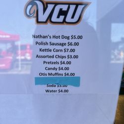Sports Backers Stadium - Menu concession