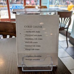 Cacao 70 - Cold drink menu