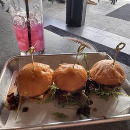 Kobe sliders and lavender lemonade Kobe sliders and lavender lemonade