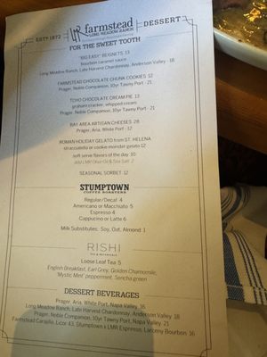 Menu photo 7 Farmstead At Long Meadow Ranch Saint Helena, CA