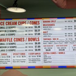 Menu and prices...