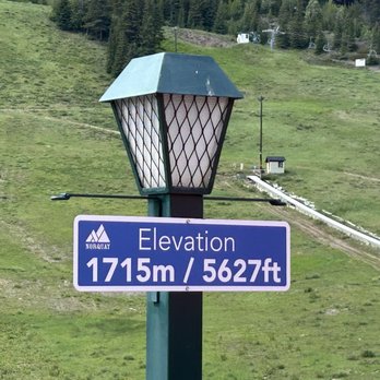 Norquay Via Ferrata - Elevation Sign - Hiking Near Me - Banff, Alberta Norquay Via Ferrata - Elevation Sign - Hiking Near Me - Banff, Alberta