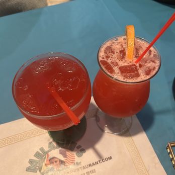 Melanie's Roti & Grill Restaurant - Strawberry margarita and rum punch I believe - Bars Near Me - Bronx, New York Melanie's Roti & Grill Restaurant - Strawberry margarita and rum punch I believe - Bars Near Me - Bronx, New York