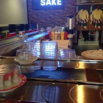 Rotary Sushi - The rotary belt with sushi going around, good modern style - Sushi Bars Near Me - Boise, Idaho
