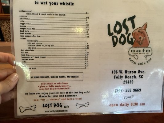 Menu photo 3 Lost Dog Cafe Folly Beach, SC Menu photo 3 Lost Dog Cafe Folly Beach, SC
