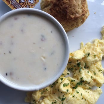 Liberty Market - Demi breakfast: scrambled eggs, biscuit, & sausage gravy - New American Near Me - Gilbert, Arizona Liberty Market - Demi breakfast: scrambled eggs, biscuit, & sausage gravy - New American Near Me - Gilbert, Arizona