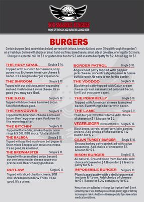 Menu photo 5 SOB Burgers Bradenton, FL