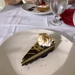 Dubai chocolate tart (key lime pie in the background)