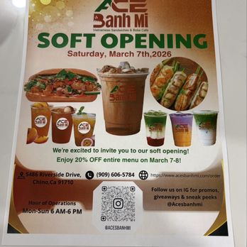 Ace Banh Mi - Soft Opening - Vietnamese Near Me - Chino, California Ace Banh Mi - Soft Opening - Vietnamese Near Me - Chino, California