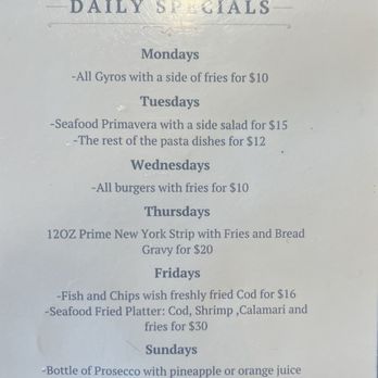 Rodos Greek Taverna - Daily Specials: 7/22/24 - Modern European Near Me - Columbus, Ohio
