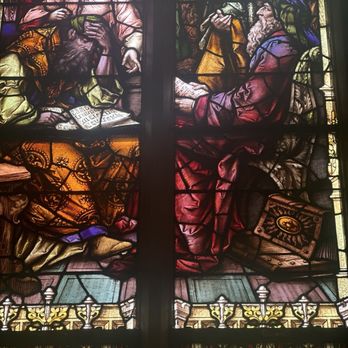 Emmanuel Catholic Church - Stained glass of Christ in the temple. - Churches Near Me - Dayton, Ohio Emmanuel Catholic Church - Stained glass of Christ in the temple. - Churches Near Me - Dayton, Ohio