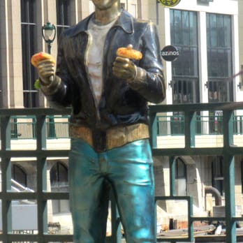 Bronze Fonz - Donuts on his thumbs...poor Fonz - Landmarks & Historical Buildings Near Me - Milwaukee, Wisconsin