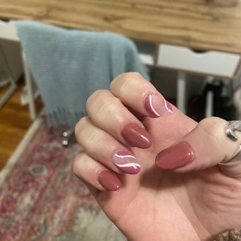 Hey Beautiful - Acrylic set with dip powder and gel designs - Hair Salons Near Me - San Francisco, California