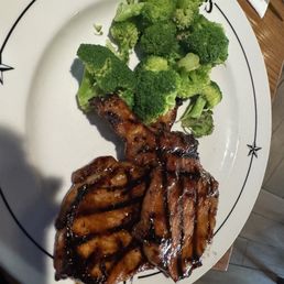 Glazed pork chops with broccoli Glazed pork chops with broccoli