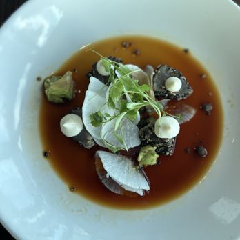 Orbit Revolving Restaurant - Yellow fin tuna tataki - Modern European Near Me - Auckland, AUK Orbit Revolving Restaurant - Yellow fin tuna tataki - Modern European Near Me - Auckland, AUK