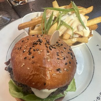 The Capital Burger - Vegetarian Burger and Smoked Gouda Cheese Fries - Burgers Near Me - Boston, Massachusetts The Capital Burger - Vegetarian Burger and Smoked Gouda Cheese Fries - Burgers Near Me - Boston, Massachusetts