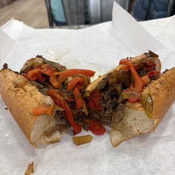 Jim's South St - Cheese steak with peppers - Sandwiches Near Me - Philadelphia, Pennsylvania
