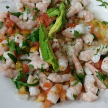 Mr. Mario's - shrimp ceviche with super fresh shrimp :) - Seafood Near Me - Playa del Carmen, ROO