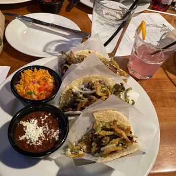 Cocina Madrigal - Beef tenderloin steak tacos and prickly pear margarita on the rocks - Tacos Near Me - Phoenix, Arizona Cocina Madrigal - Beef tenderloin steak tacos and prickly pear margarita on the rocks - Tacos Near Me - Phoenix, Arizona