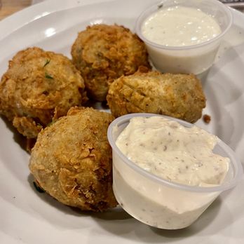 Dead Fish Grill - Boudin Balls with Ranch and DF Sauce. - American Near Me - Belton, Texas