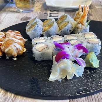 Sushi 99 - Holiday Roll, Sheimp 17. Shrimp Tempura Roll and Philadelphia Roll - Sushi Bars Near Me - Port Orange, Florida Sushi 99 - Holiday Roll, Sheimp 17. Shrimp Tempura Roll and Philadelphia Roll - Sushi Bars Near Me - Port Orange, Florida